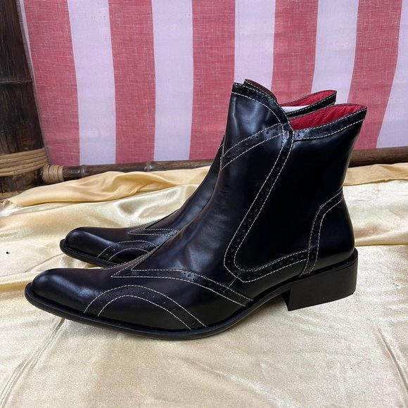 SOLD NWB MODA MAX Genuine LEATHER shoes ITALY BM3864-12 black - Picture 5 of 7